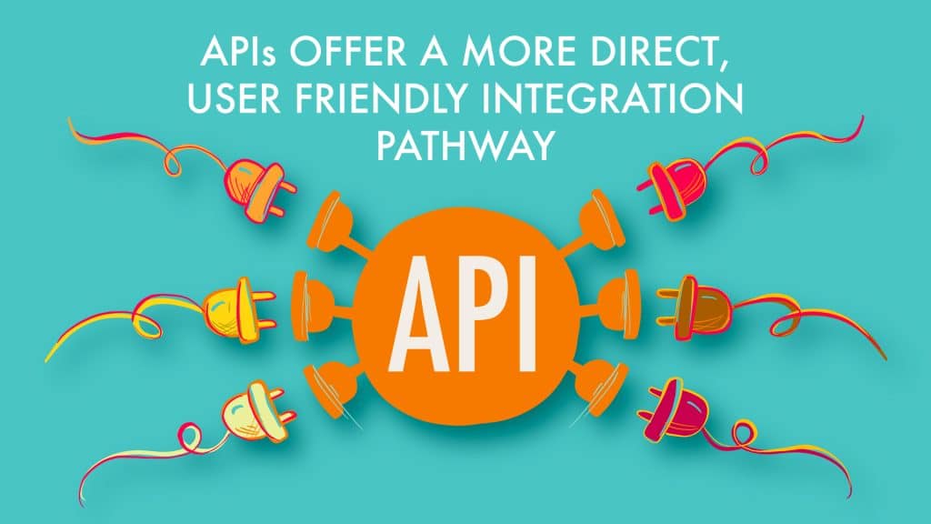 APIs offer a more direct, user friendly integration pathway