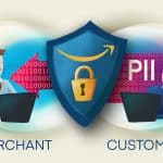 An illustration depicting how Amazon protects customers from oversharing PII with third-party merchants.