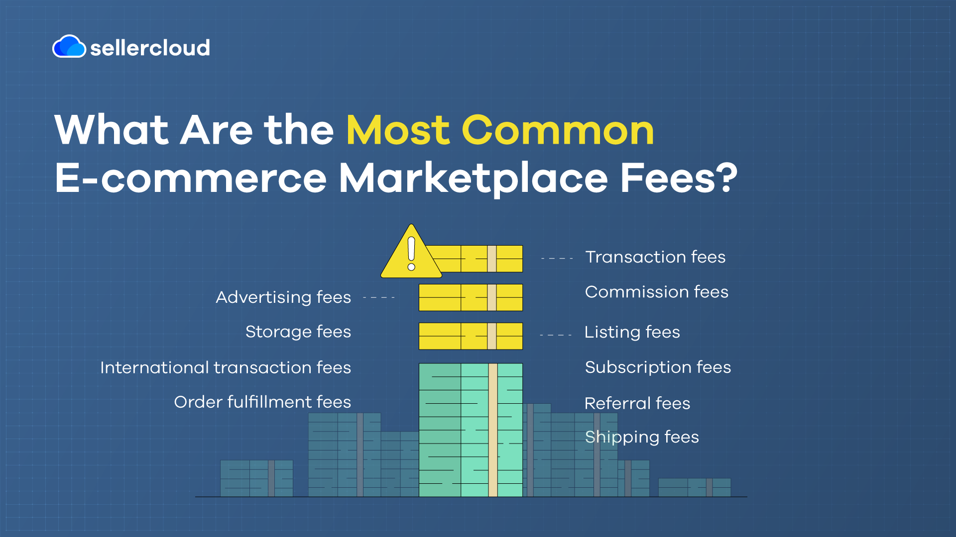 A graphic listing the most common ecommerce marketplace fees.