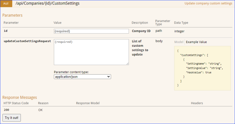 Update Custom Manage Custom Company Settings via API | Descartes Sellercloud