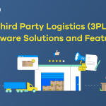 A graphic featuring the blog post title, 'Third Party Logistics (3PL) Software Solutions and Features.'
