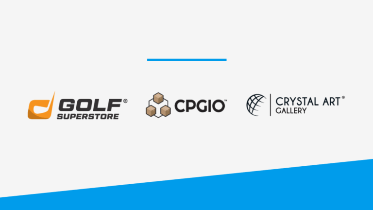 An image featuring the logos of Golf Superstore, CPGIO, and Crystal Art Gallery.