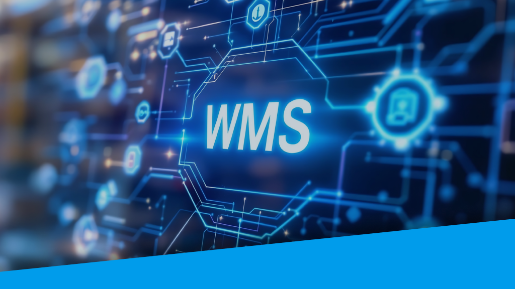 An image depicting a screen. At the center of the screen, it says 'WMS.'